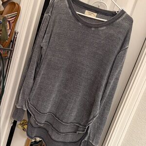 Washed Gray lightweight crewneck sweatshirt